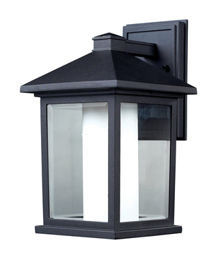 Mesa Outdoor Wall Light in Black Finish