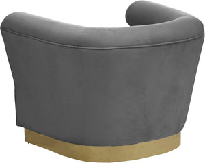 Clarence Chair In Grey Velvet