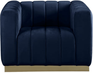 Francis Chair In Navy Velvet