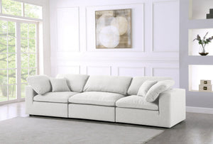 Carmen Cloud Modular Sofa In Cream Linen Fabric