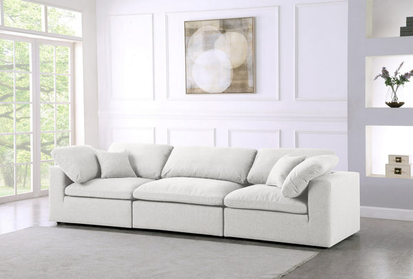 Carmen Cloud Modular Sofa In Cream Linen Fabric