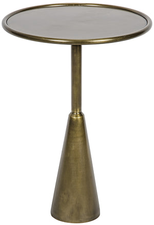 Hiro Side Table, Metal with Brass Finish