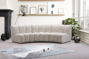 Lynda 3pc. Modular Sectional In Cream Velvet