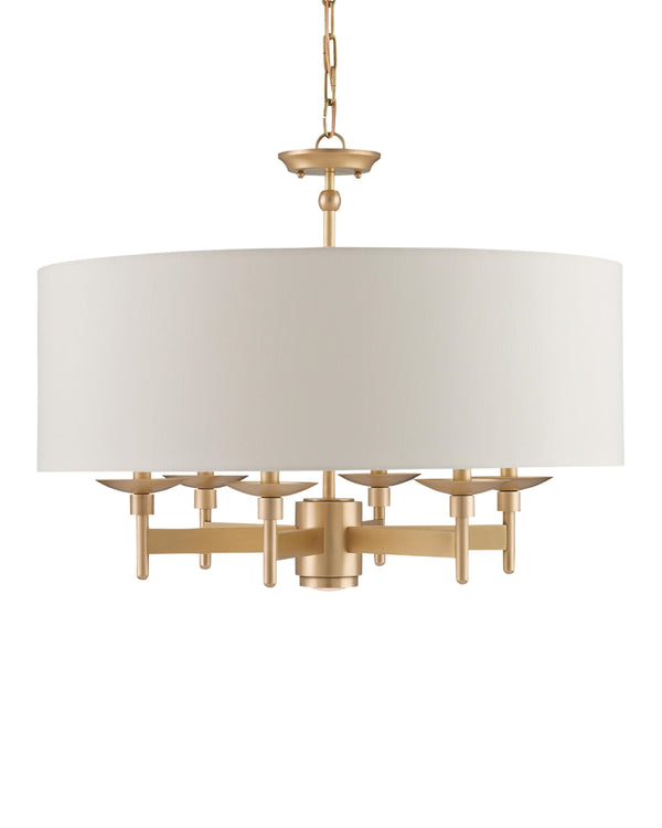 Bering Brass Chandelier In Antique Brass