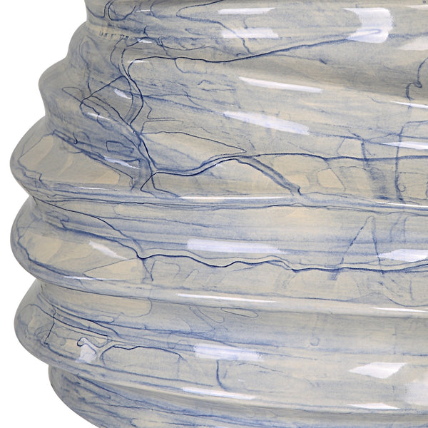 Waves Blue & White Accent Lamp
