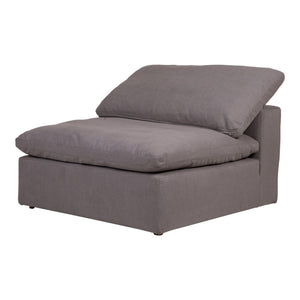 Moe's Clay Slipper Chair in Light Grey