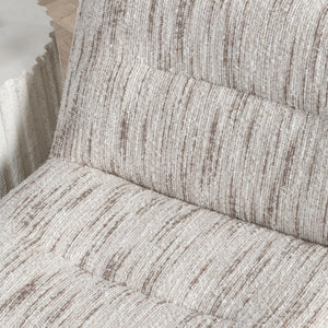 Crandall Upholstered Swivel Chair - Cocoa Cream with Tufted Backrest