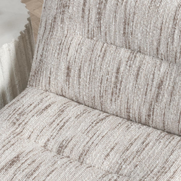 Crandall Upholstered Swivel Chair - Cocoa Cream with Tufted Backrest