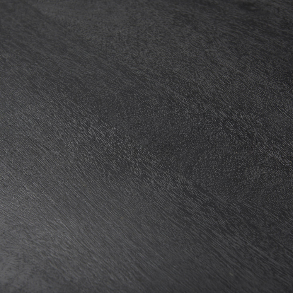 Forsey  28.0L x 45.3W x 18.0H Black Solid Wood Round Coffee Table