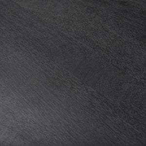 Forsey  28.0L x 45.3W x 18.0H Black Solid Wood Round Coffee Table