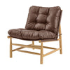 Oswald Faux Leather Tufted Accent Chair, Casa Brown