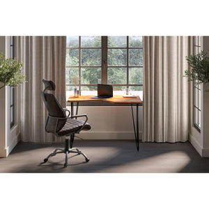 Moe's Executive Office Chair in Dark Brown Leather