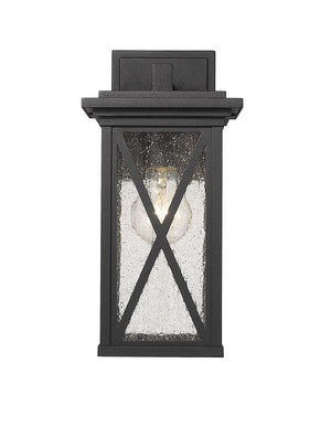 Brookside 1 Light Outdoor Wall Sconce in Black Finish