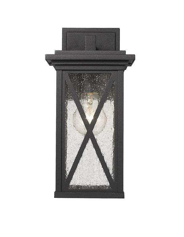 Brookside 1 Light Outdoor Wall Sconce in Black Finish