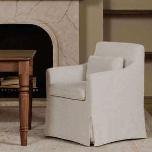 Moe's Lydia Slipcover Dining Chair with Lumbar Pillow