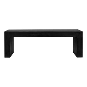 Moe's Lazarus Outdoor Bench Black Concrete