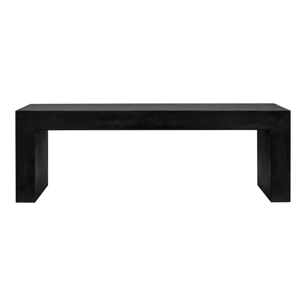 Moe's Lazarus Outdoor Bench Black Concrete
