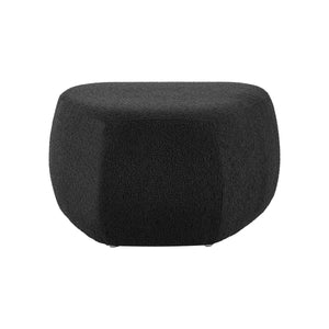 Carlese Boucle Big Ottoman, Palladian Charcoal