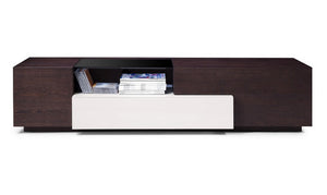 Rangel Tv Console - Dark Oak/Grey Lacquer