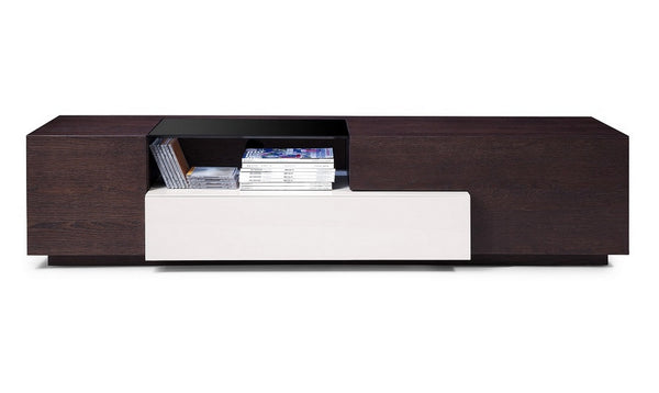 Rangel Tv Console - Dark Oak/Grey Lacquer