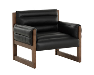 FERGUSON LOUNGE CHAIR - VINTAGE BLACK NIGHT LEATHER