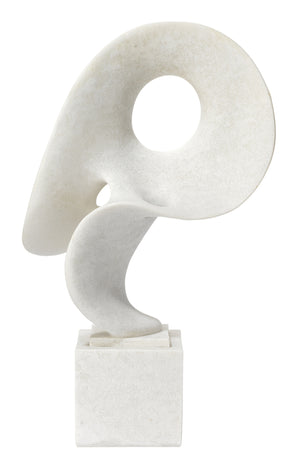 Obscure Resin Decorative Table Object, White