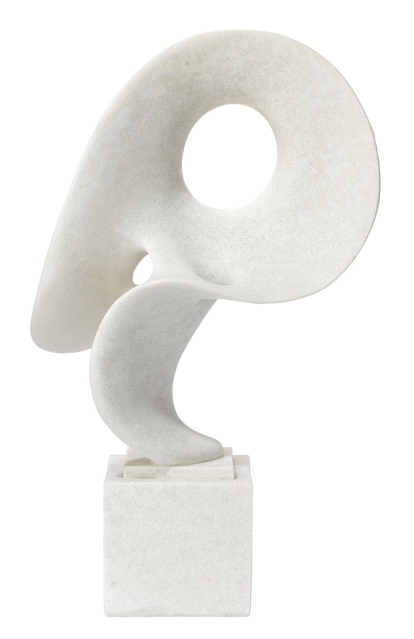 Obscure Resin Decorative Table Object, White
