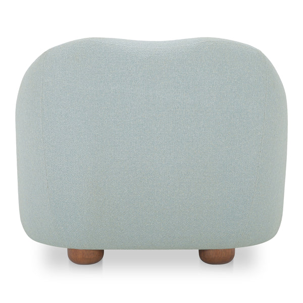 Moe's Bria Accent Chair Light Blue with Brown Feet