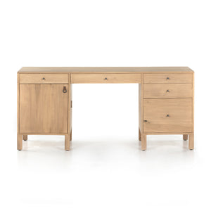 Isador Executive Desk In Dry Wash Poplar