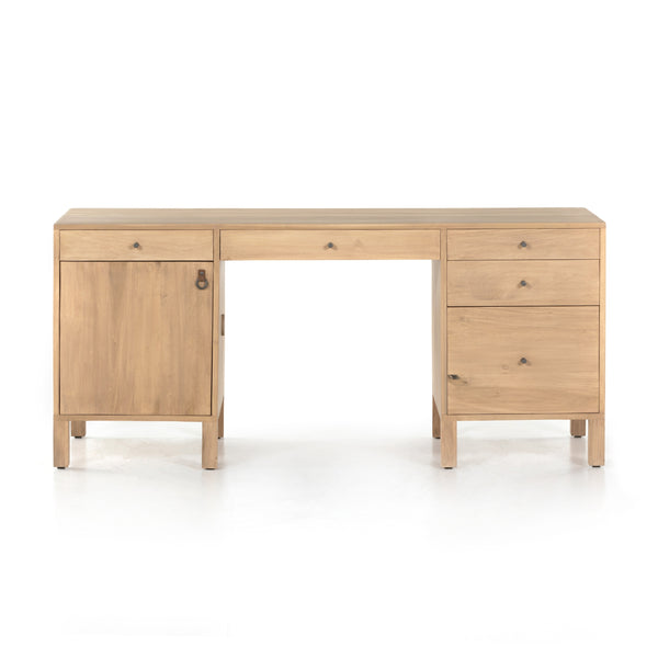 Isador Executive Desk In Dry Wash Poplar
