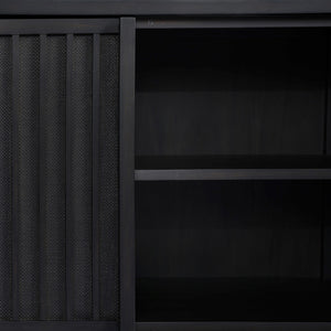 Nyland Media Console - Black Mahogany Veneer