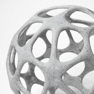 Spiro 7L x 7W Off-White Hollow Decorative Orb