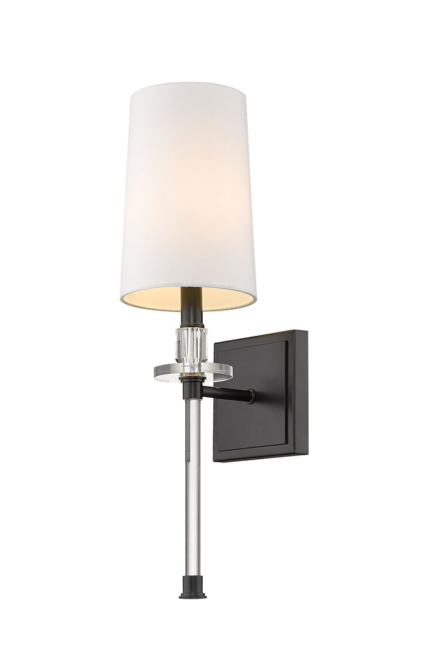 Sophia 1 Light Wall Sconce in Matte Black Finish