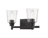 Bohin 2 Light Vanity in Matte Black Finish