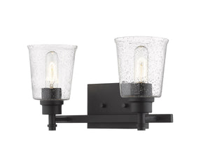 Bohin 2 Light Vanity in Matte Black Finish