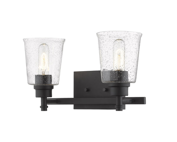 Bohin 2 Light Vanity in Matte Black Finish