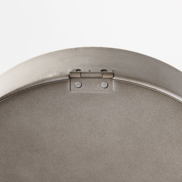 Aurus Matte Gray Metal Table Clock