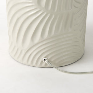 Quinn 19.0L x 19.0W x 24.6H Beige Base W/Navy Fabric Shade Table Lamp