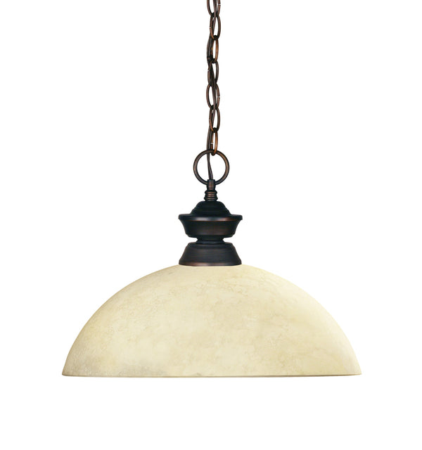 Shark 1 Light Pendant in Olde Bronze Finish