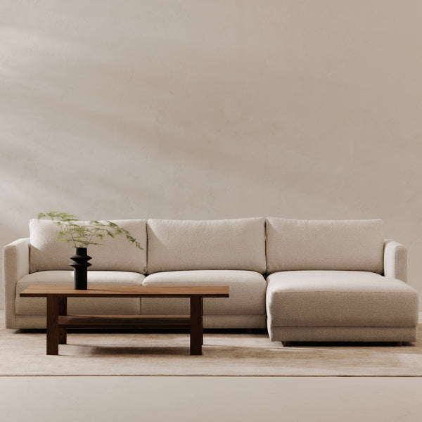 Moe's Bryn Sectional Right Oyster in Beige