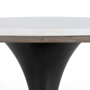 Powell Bistro Table In 42" In White Marble