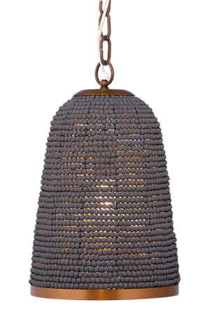 Creekside 1-Light Beaded Pendant, Slate Blue