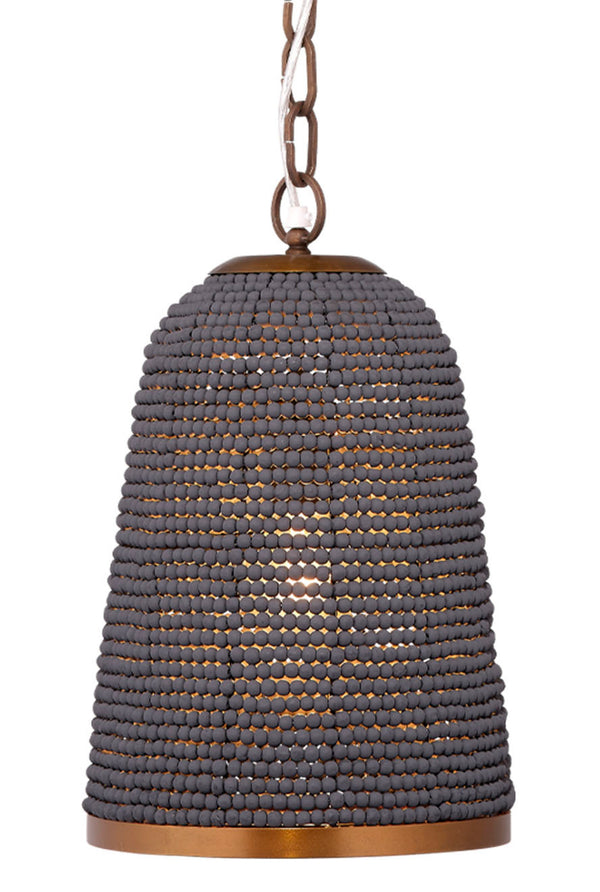 Creekside 1-Light Beaded Pendant, Slate Blue