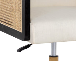 CLAUDETTE OFFICE CHAIR - LINOSO IVORY