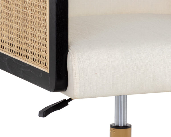 CLAUDETTE OFFICE CHAIR - LINOSO IVORY
