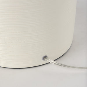 Cato 20.0L x 20.0W x 33.5H Cream Base W/White Shade Table Lamp