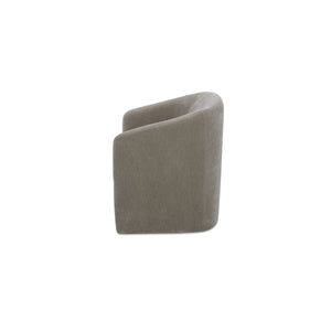 Sandy Rolling Dining Chair with Casters in Taupe