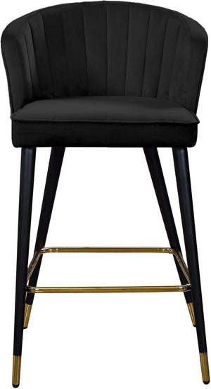 Maxine Stool In Black Velvet