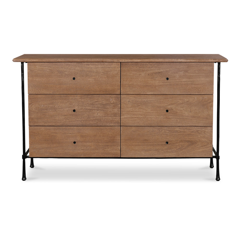 Moe's Rene 6-Drawer Dresser in Brown