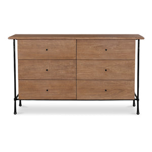 Moe's Rene 6-Drawer Dresser in Brown